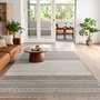 Conceptum Alfombra Woosonıl133 de Algodón, 50 x 80 cm, Beige, Marrón y Negro